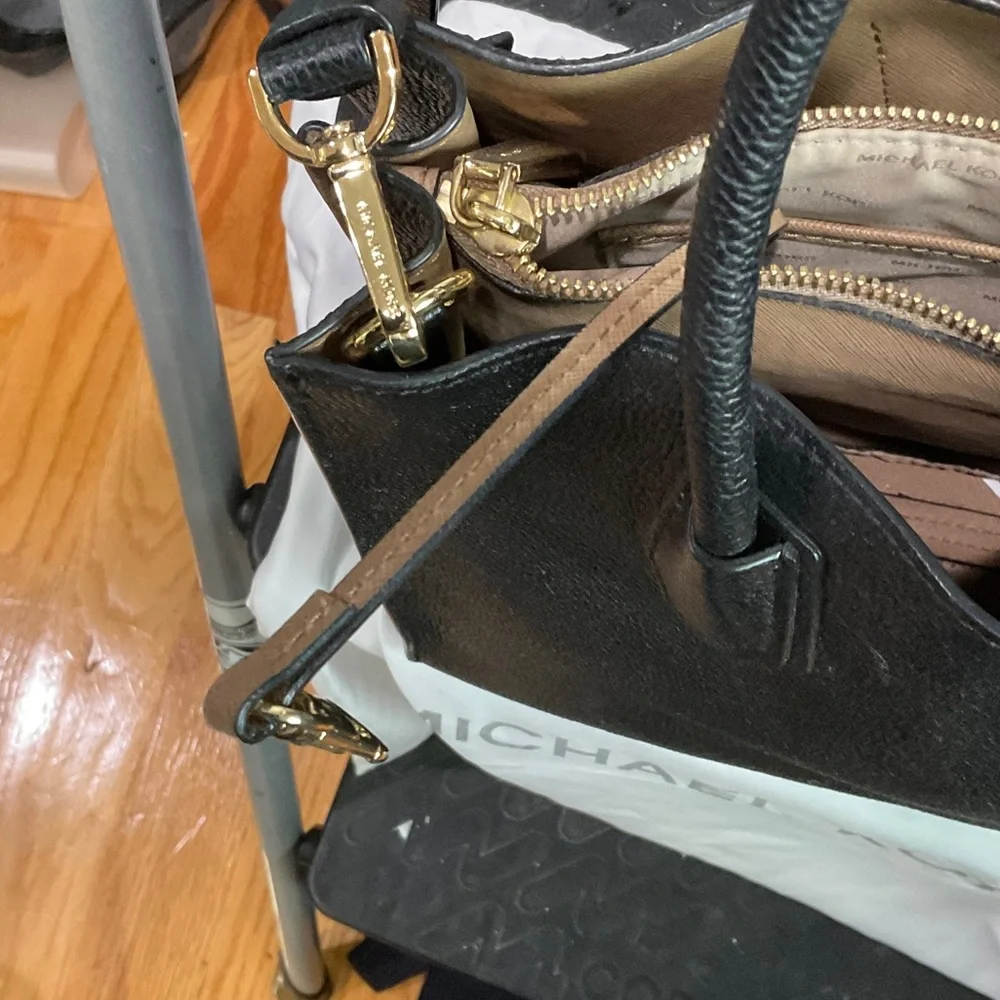 Michael Kors Black Satchel with Gold Hardware - Picture 3 of 3